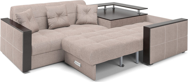 Изображение товара Диван угловой Mebel-Ars Прага НПБ (рогожка бежевая)