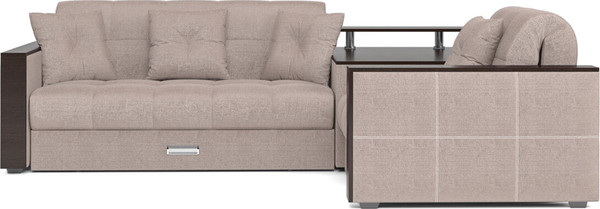 Изображение товара Диван угловой Mebel-Ars Прага НПБ (рогожка бежевая)