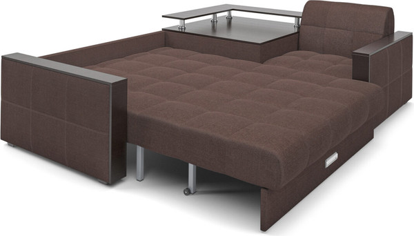 Изображение товара Диван угловой Mebel-Ars Прага НПБ (рогожка шоколад)