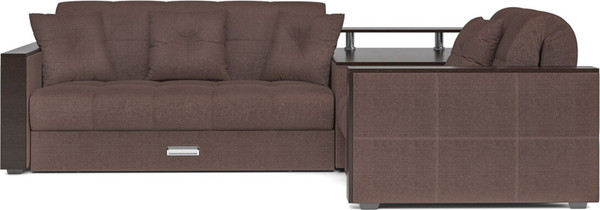 Изображение товара Диван угловой Mebel-Ars Прага НПБ (рогожка шоколад)