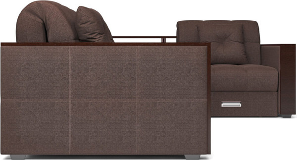 Изображение товара Диван угловой Mebel-Ars Прага НПБ (рогожка шоколад)