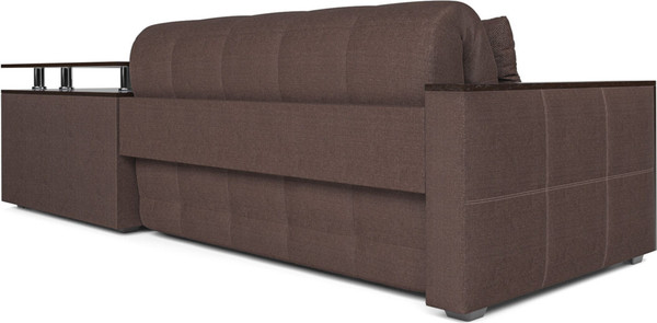 Изображение товара Диван угловой Mebel-Ars Прага НПБ (рогожка шоколад)