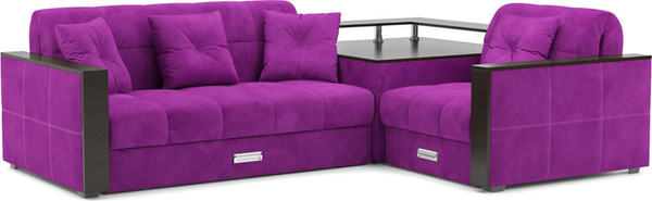 Изображение товара Диван угловой Mebel-Ars Прага НПБ (фиолетовый)