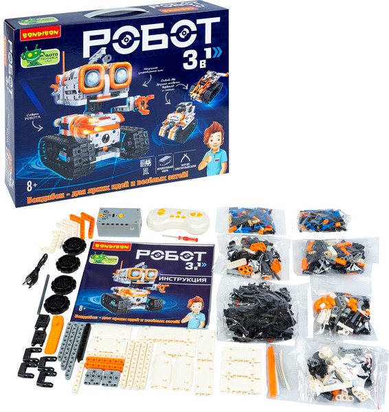 Изображение товара Конструктор управляемый Bondibon Робот 3 в 1 / ВВ6505