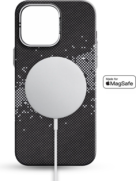 Изображение товара Чехол-накладка Luxo С MagSafe Карбоновая рябь J278 для Apple iPhone 15 (черный)