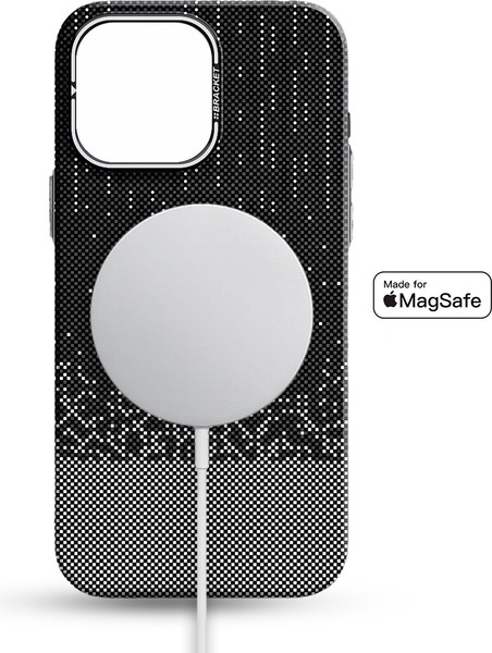 Изображение товара Чехол-накладка Luxo С MagSafe Карбоновый дождь LF74 для Apple iPhone 15 (черный)