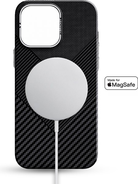 Изображение товара Чехол-накладка Luxo С MagSafe Сочетание карбона LF26 для Apple iPhone 15 Pro (черный)