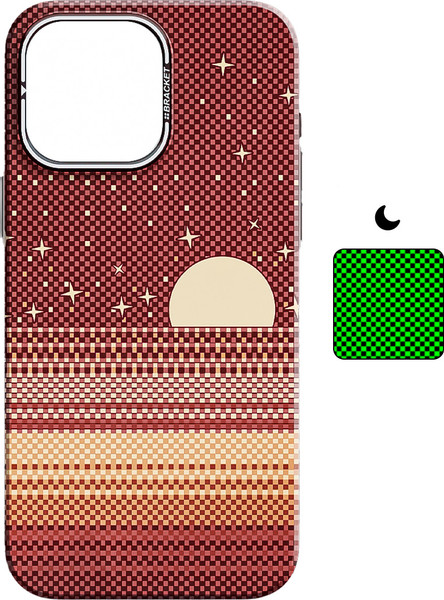 Изображение товара Чехол-накладка Luxo С MagSafe Закат солнца LF86 для Apple iPhone 15 Pro Max (коричневый/бежевый)