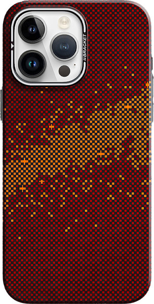 Изображение товара Чехол-накладка Luxo С MagSafe Карбоновая рябь J277 для Apple iPhone 15 Pro Max (бордовый)