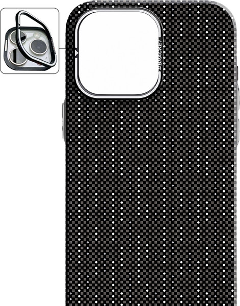 Изображение товара Чехол-накладка Luxo С MagSafe Карбоновая рябь J279 для Apple iPhone 15 Pro Max (серый)