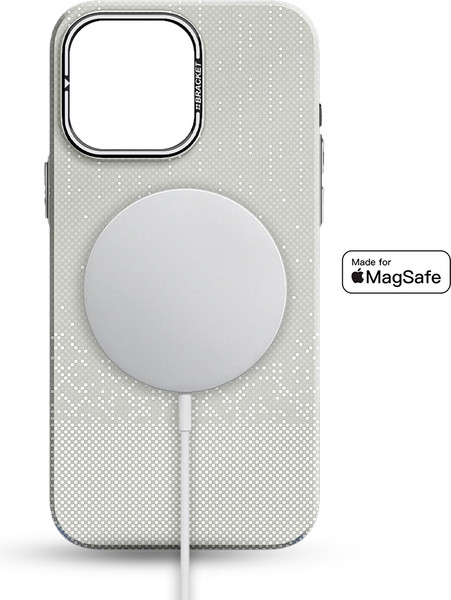 Изображение товара Чехол-накладка Luxo С MagSafe Карбоновый дождь LF75 для Apple iPhone 15 Pro Max (серый)