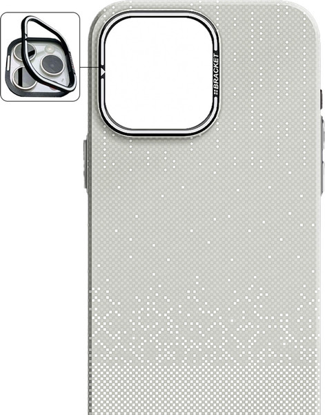 Изображение товара Чехол-накладка Luxo С MagSafe Карбоновый дождь LF75 для Apple iPhone 15 Pro Max (серый)