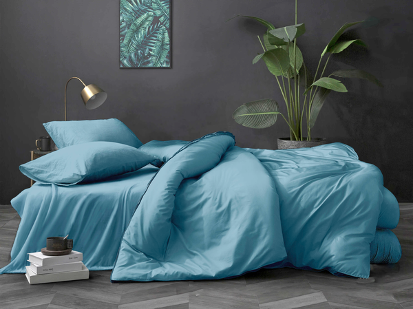 Изображение товара Комплект постельного белья LUXOR Дельфин Семейный (поплин гл/кр)