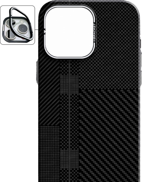 Изображение товара Чехол-накладка Luxo С MagSafe Квадраты карбона LF39 для Apple iPhone 15 Pro Max (черный)