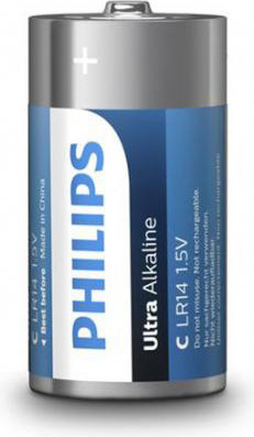 Изображение товара Комплект батареек Philips Ultra Alkaline C LR14 (2шт)