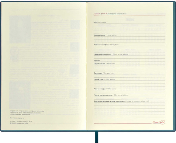 Изображение товара Ежедневник Escalada Илон Маск. Вачетто / 67255 (160л, бирюзовый)