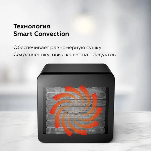 Изображение товара Сушильный шкаф для овощей и фруктов BQ FD1006 (черный)