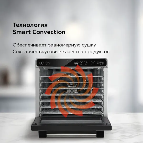 Изображение товара Сушильный шкаф для овощей и фруктов BQ FD1007 (сталь)