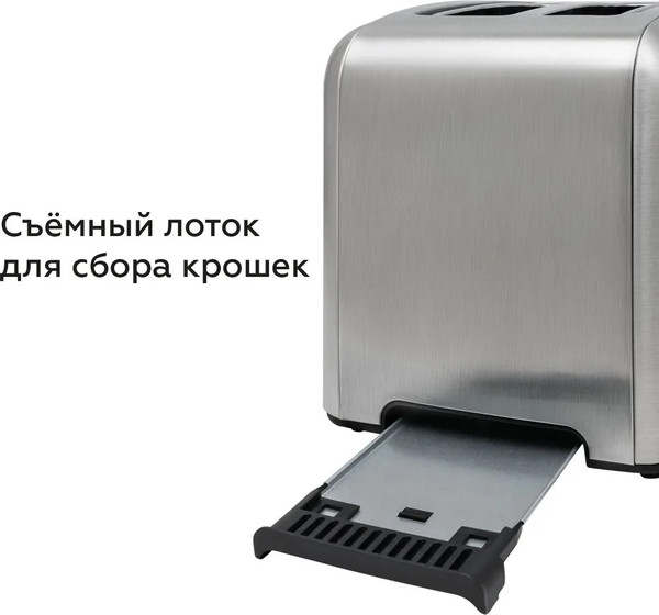 Изображение товара Тостер BQ T2002 (стальной/черный)