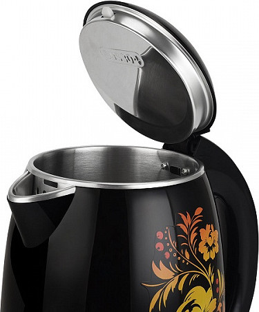Изображение товара Электрочайник BQ KT1702P (черный/цветы)