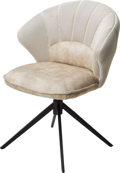 Изображение товара Стул M-City Astra (белый Sonic 23 ткань/7525-01 велюр/ черный каркас)