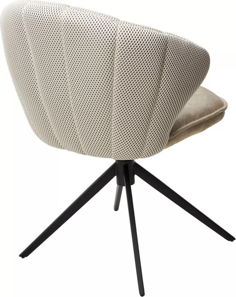 Изображение товара Стул M-City Astra (белый Sonic 23 ткань/7525-01 велюр/ черный каркас)