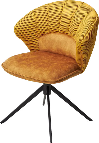 Изображение товара Стул M-City Astra (желтый Sonic 68 ткань/7525-132 велюр/черный каркас)