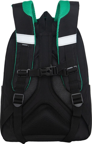Изображение товара Школьный рюкзак Grizzly RB-552-6 (черный/зеленый)