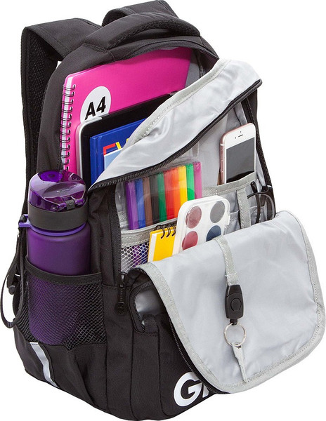 Изображение товара Школьный рюкзак Grizzly RB-554-2 (черный/серый)