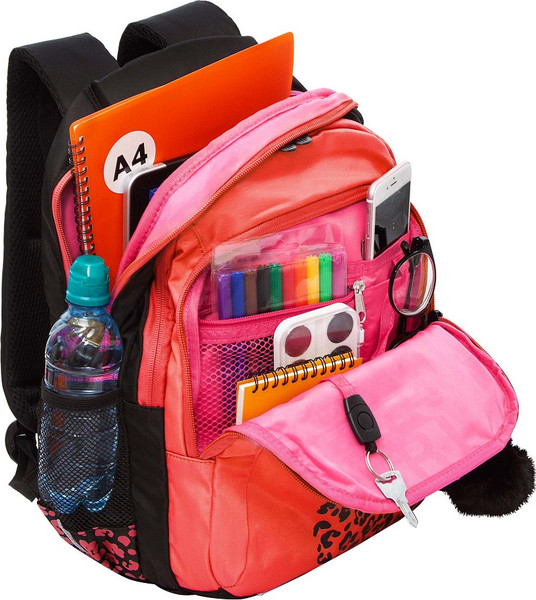 Изображение товара Школьный рюкзак Grizzly RG-561-3 (черный/оранжевый)