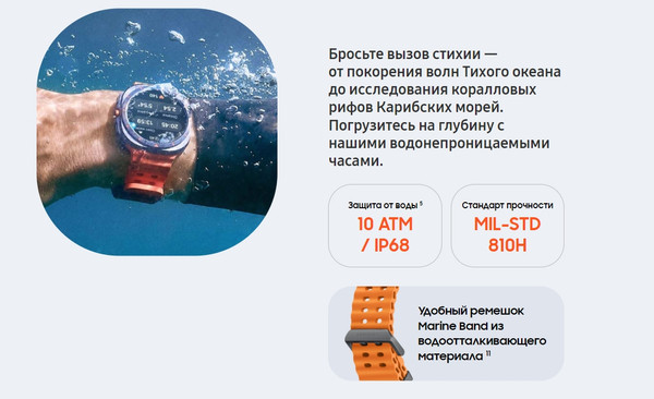 Изображение товара Умные часы Samsung Galaxy Watch Ultra 47mm LTE / SM-L705FZWACAU (белый)