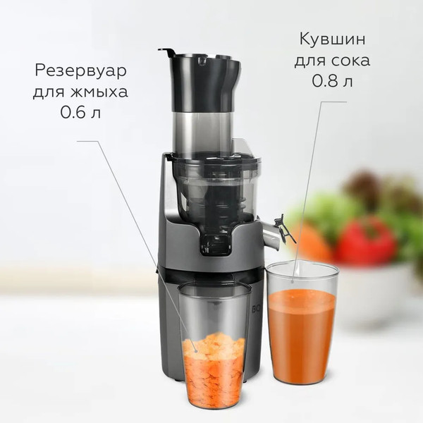 Изображение товара Соковыжималка электрическая BQ J2000 (серый/черный)