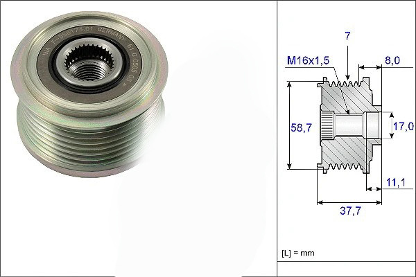 Изображение товара Шкив генератора INA 535012810