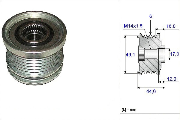 Изображение товара Шкив генератора INA 535018210