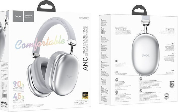 Изображение товара Беспроводные наушники Hoco W35 Max ANC (серебристый)
