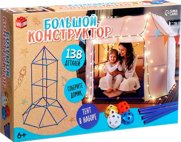 Изображение товара Детская игровая палатка Unicon Большой 136-6 / 10574298 (138эл)