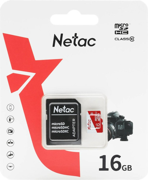 Изображение товара Карта памяти Netac microSDXC P500 ECO 16GB (NT02P500ECO-016G-R)