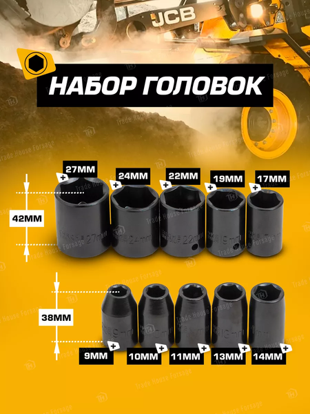 Изображение товара Пневмогайковерт JCB JCB-RP9515 KIT (58331)