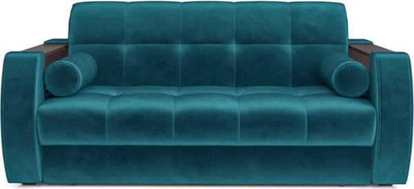 Изображение товара Диван Mebel-Ars Аккордеон Барон №3 ППУ 155x200 (бархат синий/зеленый Star Velvet 43 Black Green)