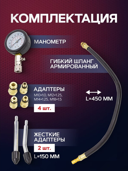 Изображение товара Тестер компрессии двигателя Yataforce YF-908G1