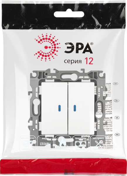 Изображение товара Выключатель ЭРА 12-1105-01М / Б0065702 (белый матовый)