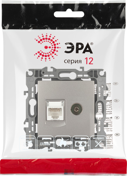 Изображение товара Розетка ЭРА 12-3110-16 / Б0065646 (титан)