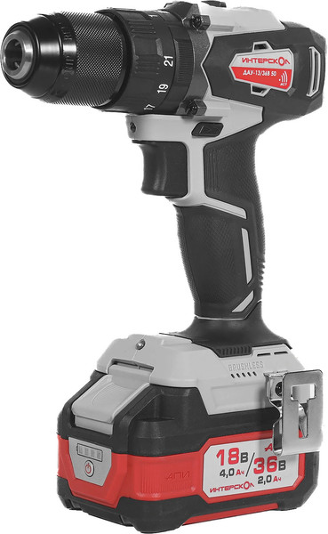 Изображение товара Аккумуляторная дрель-шуруповерт Интерскол DAU-13/36V 50 (850.2.2.70)