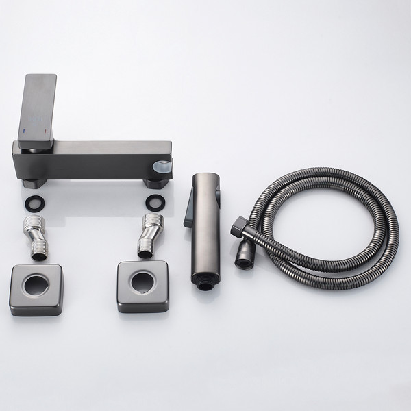 Изображение товара Гигиенический душ со смесителем Rose R1805T-1 (графит)