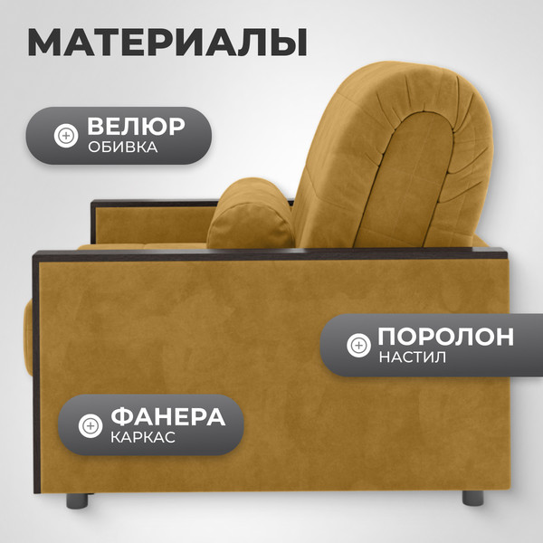 Изображение товара Кресло-кровать Mio Tesoro Мэрилин 062 К АТС80 (горчичный Ultra Mustard)