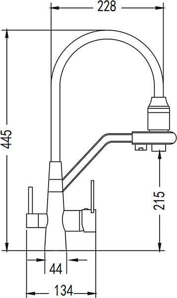 Изображение товара Смеситель Rose R558Y (темно-серый)
