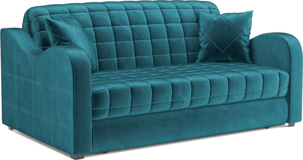 Изображение товара Диван Mebel-Ars Аккордеон Барон №4 ППУ 120x200 (бархат синий/зеленый Star Velvet 43 Black Green)