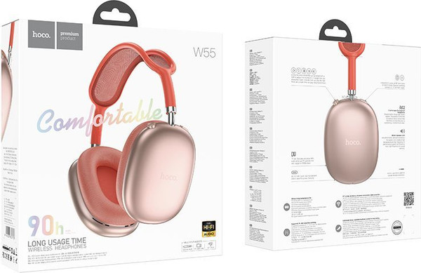 Изображение товара Беспроводные наушники Hoco W55 (розовый)