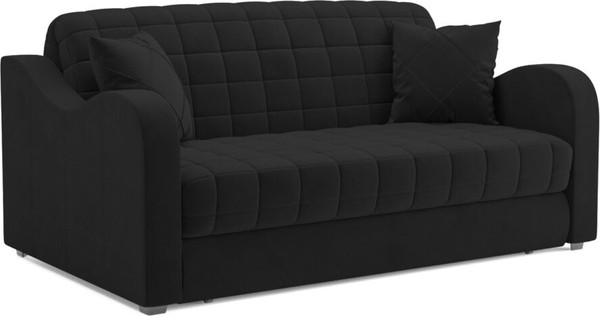 Изображение товара Диван Mebel-Ars Аккордеон Барон №4 ППУ 120x200 (велюр черный HB-178/17)