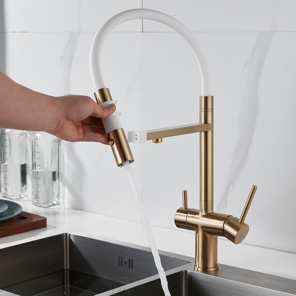 Изображение товара Смеситель Rose R958G (золотой)